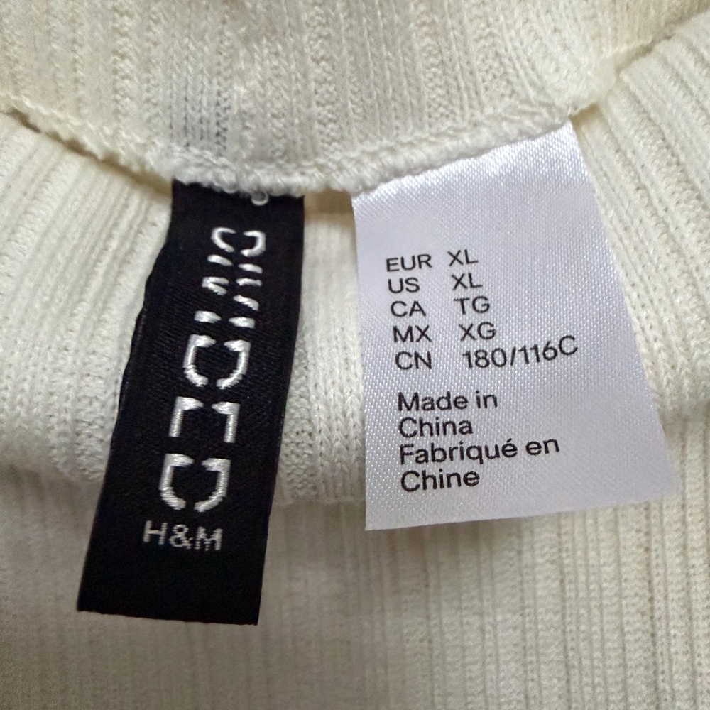 H&M Cream Ribbed Knit Sweater - Picture 2 of 2